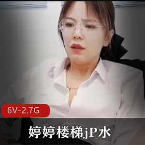 段自录直播视频，标题是《婷婷楼梯风韵犹存，顶级S妇自拍全L~P水[6V-2.7G]》。